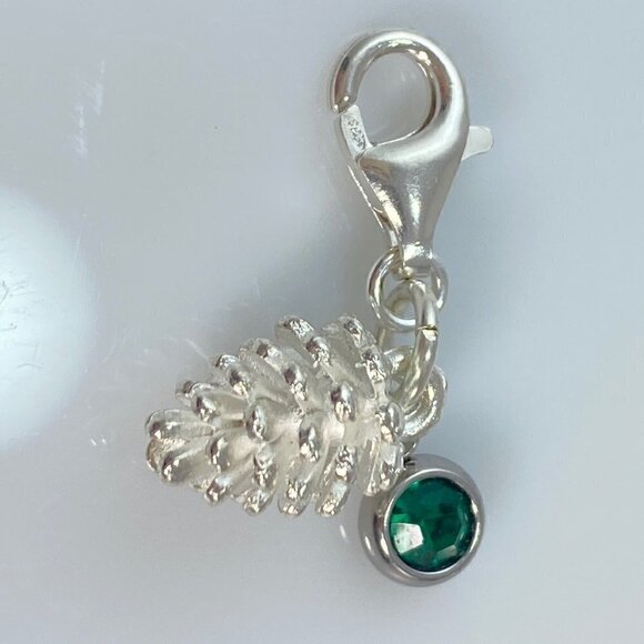 Pine Cone and Birthstone Dangle Charm - Picture 4 of 9
